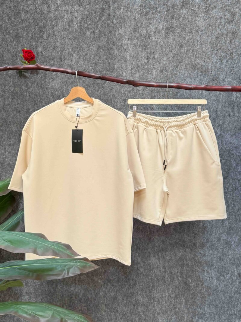 ⁦Plain Men's Suit, T-shirt And Shorts⁩ - الصورة ⁦4⁩