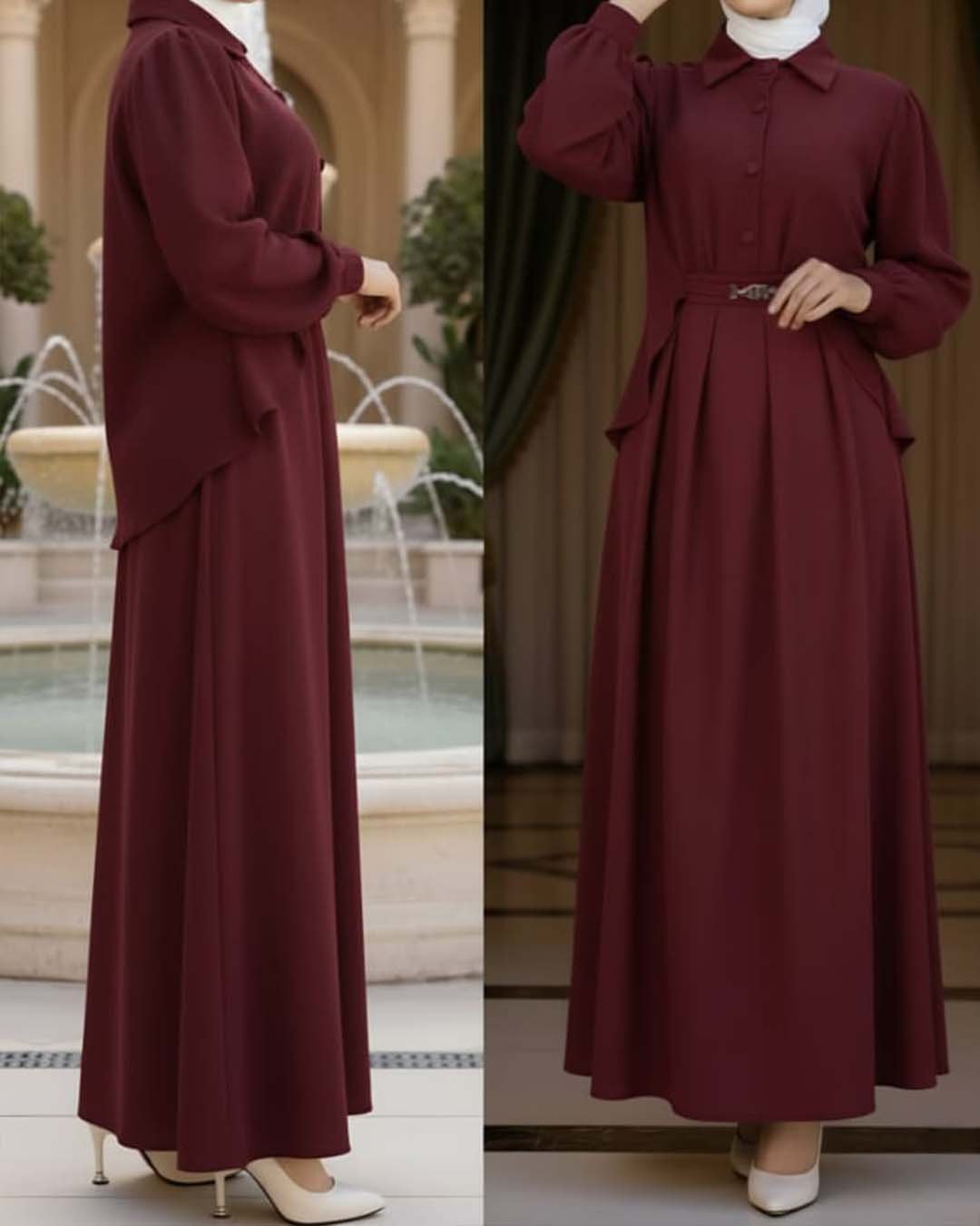 فستان شاموا اجنبي مكلف جوخ بوكليه - الصورة 3