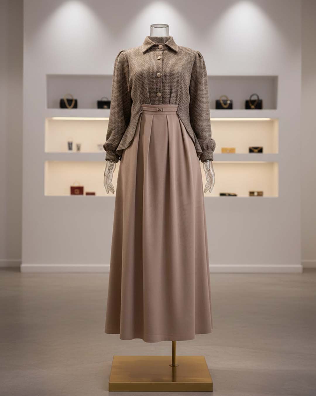 فستان شاموا اجنبي مكلف جوخ بوكليه