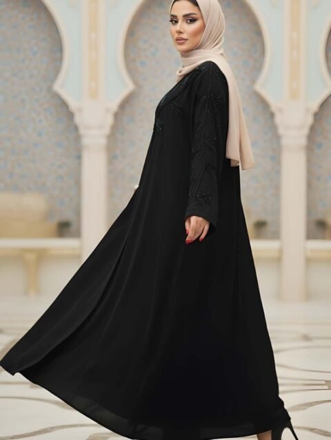 عباية خليجي وقالب خليجي كبسات شك يدوي حجر وسيلان كريستال